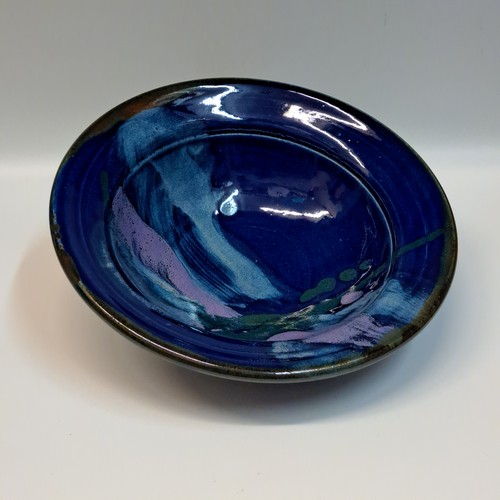 Click to view detail for #240108 Bowl Cobalt Blue 3x10 $22